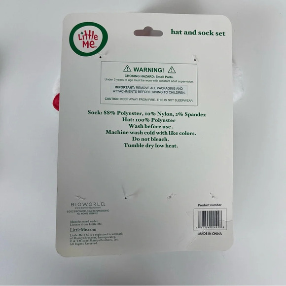 Little Me Baby My 1st Christmas Hat & Socks Set Size 12-24M 12 to 24 Months NWT - Picture 5 of 6